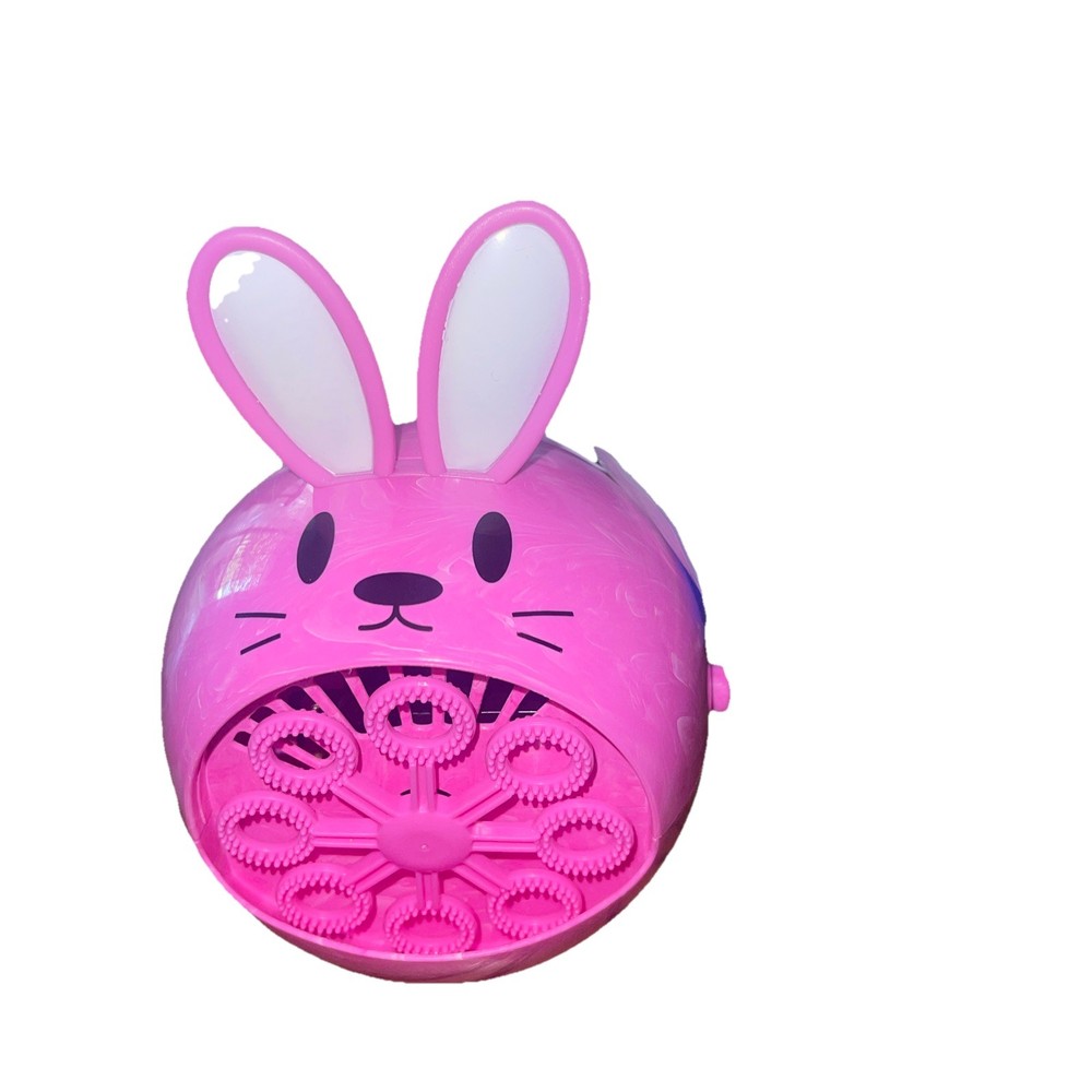 Spring Pink Bunny Bubble Machine, with 2 oz Bubble Solution