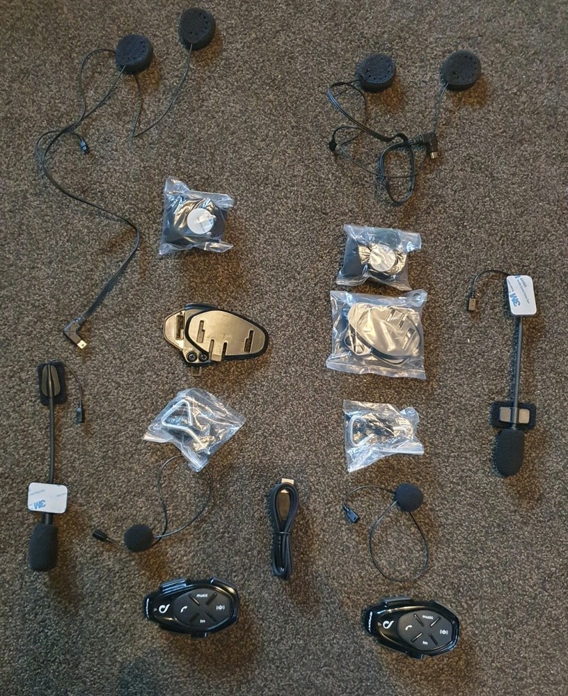 Interphone sport Intercom Dual Pack Motorcycle Intercom Bluetooth Headset Black