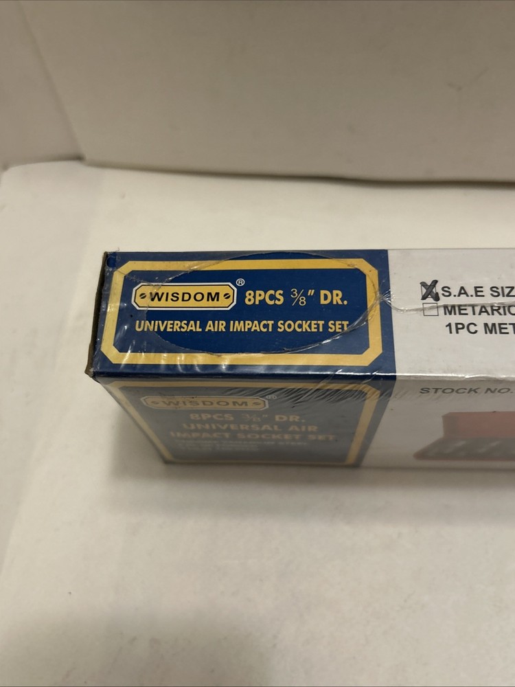 Wisdom Tools USA, 8 PC Air Impact 3/8” DR SAE Socket Set,