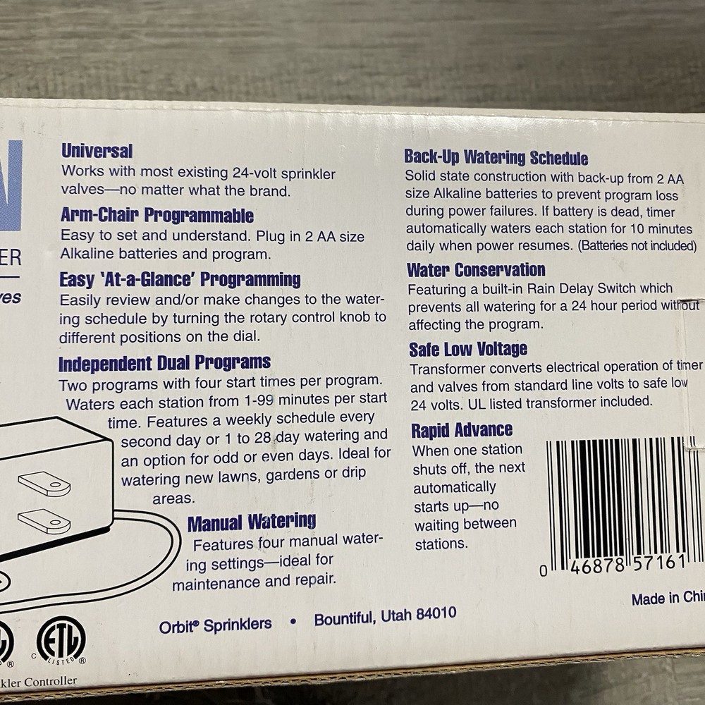 Orbit WaterMaster 6-Station Outdoor/Indoor Programable Sprinkler Timer New🔥🔥🔥