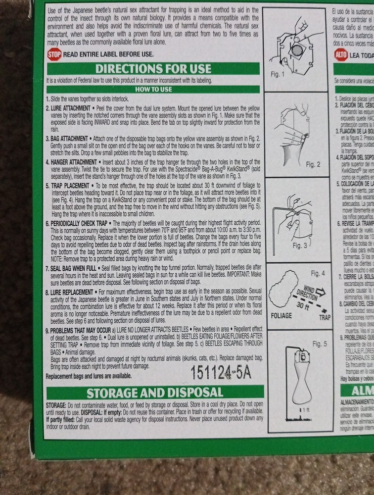 2 Pack Spectracide Bag A Bug Japanese Beetle Trap 16901