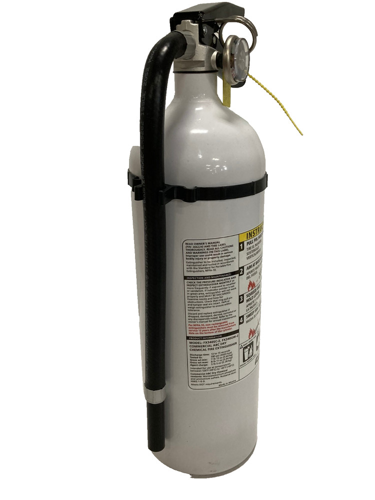 Kidde Garage Workshop Single Use Fire Extinguisher, White FX340GW-2