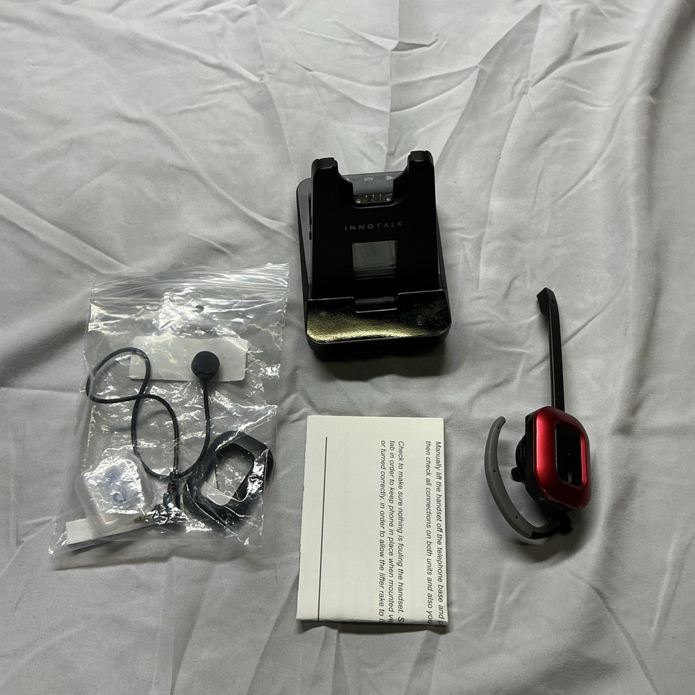 U84 ♻ INNOTALK Wireless Headset DW-780 DECT Wireless Universal Base & Monaural