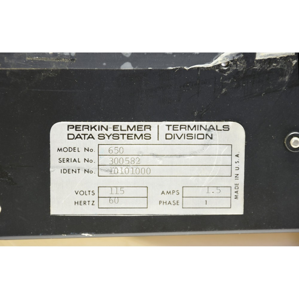 Vintage Perkin Elmer 650 terminal Printer Retro Computing Terminal Perpherial