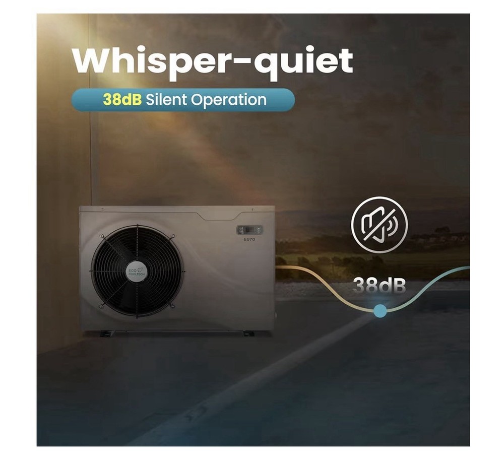 ECO POOLTECH EU70 Heat Pump 17000-20000 BTU IPX4 for Swimming Pools