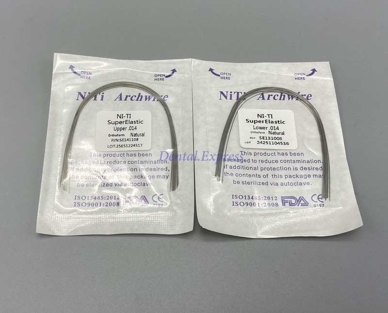 Dental Orthodontic Arch Wire Super Elastic Niti Round Rectangular Natural Form