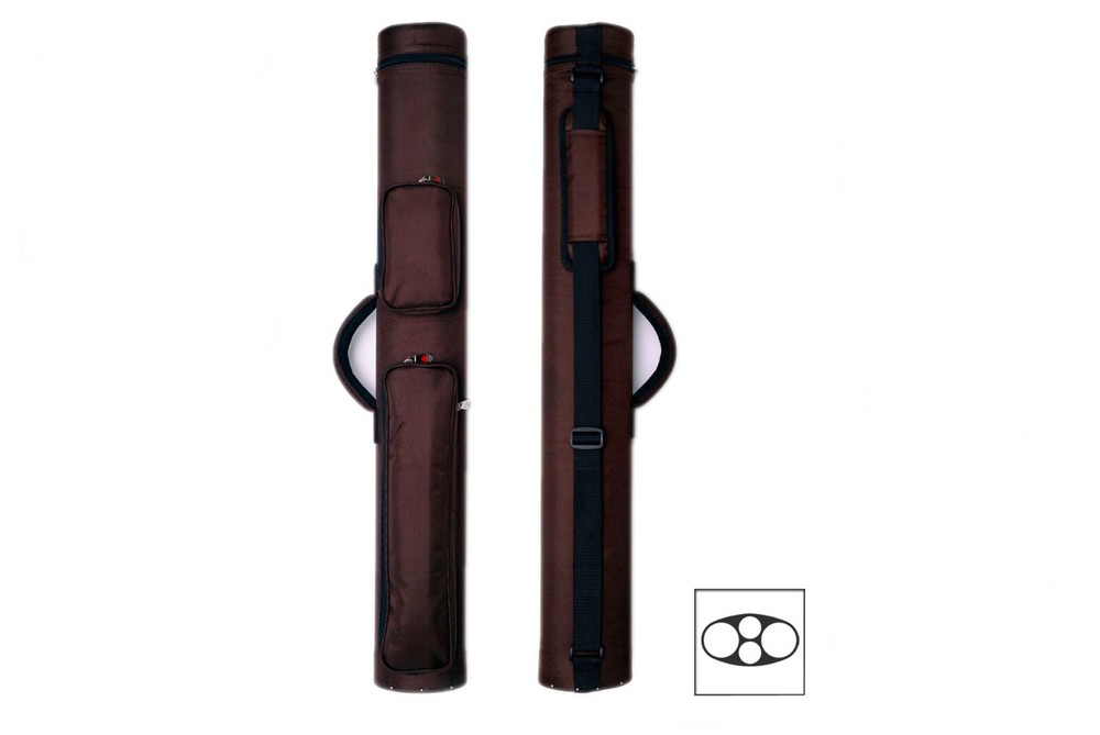 Delta MACARON 2x2 Hard Pool Cue Case Brown.