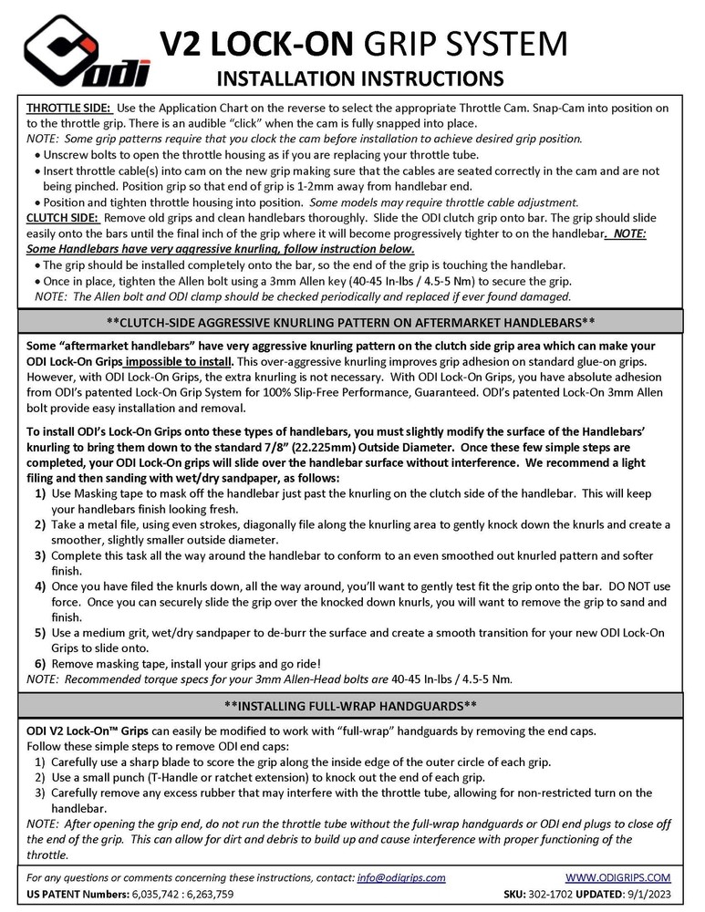 ODI ROGUE LOCK-ON MX MOTORCYCLE GRIPS BLACK