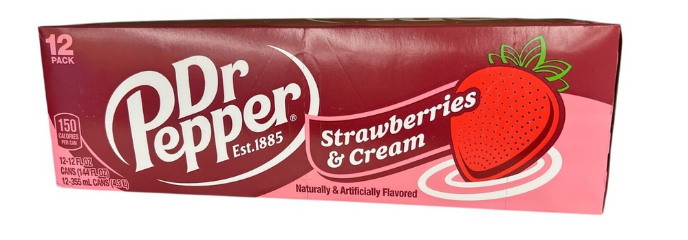 Dr Pepper Strawberries & Cream Soda 12 pack