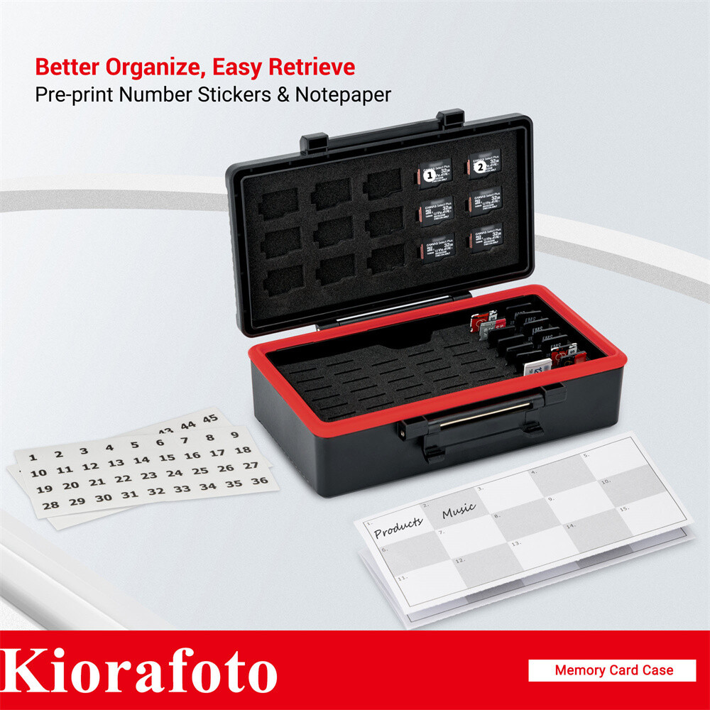 58 Slots Memory Card Case Holder Storage Organizer for Microsd MSD Micro SD TF