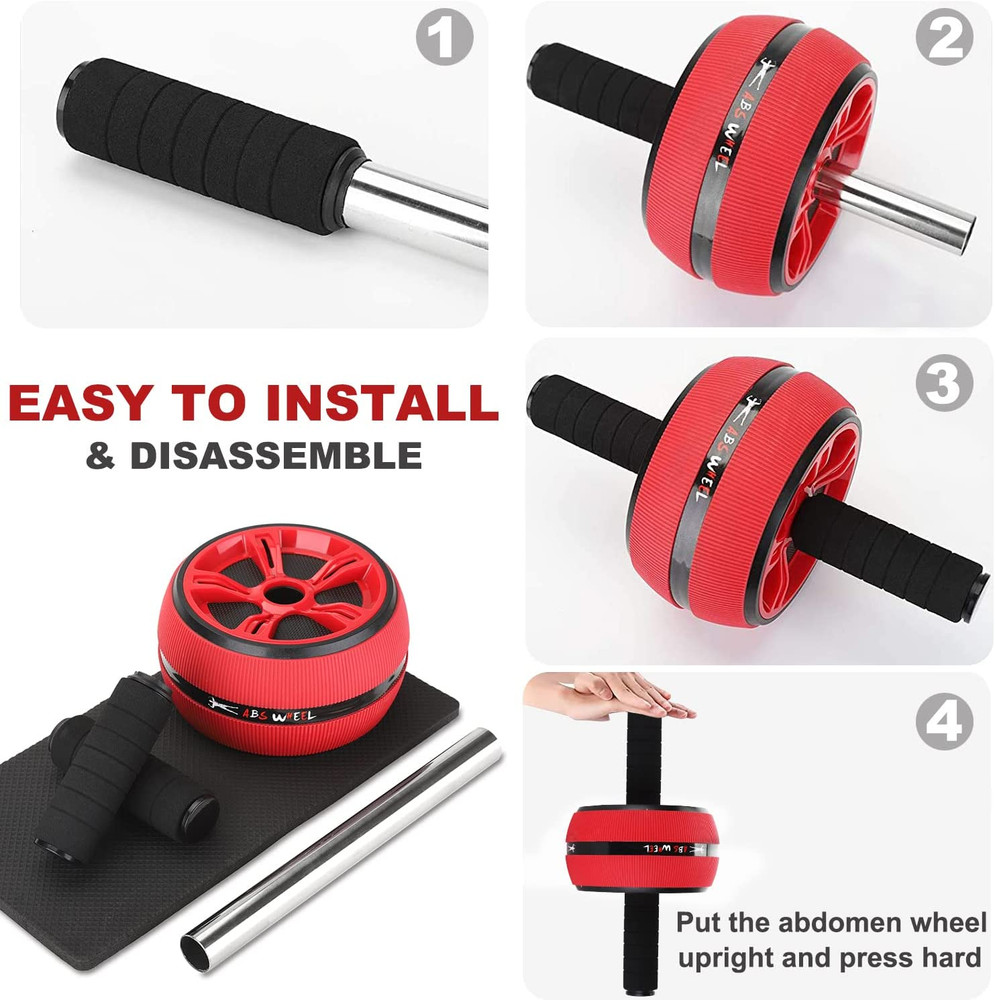 Ab Roller Wheel, Abs Workout Equipment for Abdominal & Core Strength Training, E