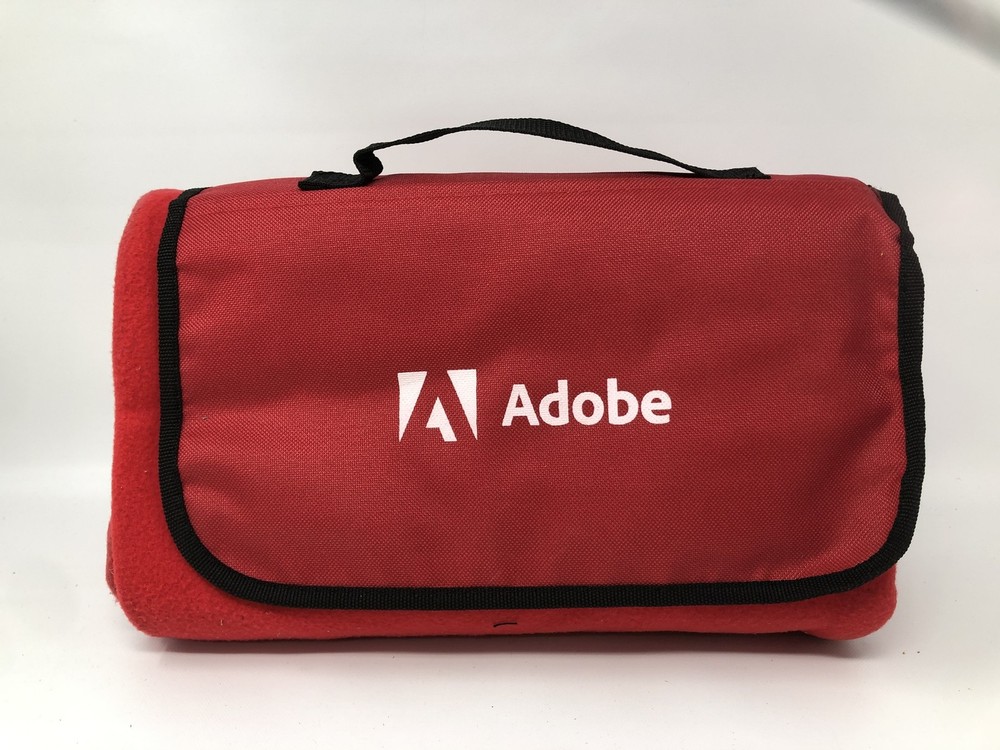 Adobe Promotional Red Fleece Blanket w/ Handle