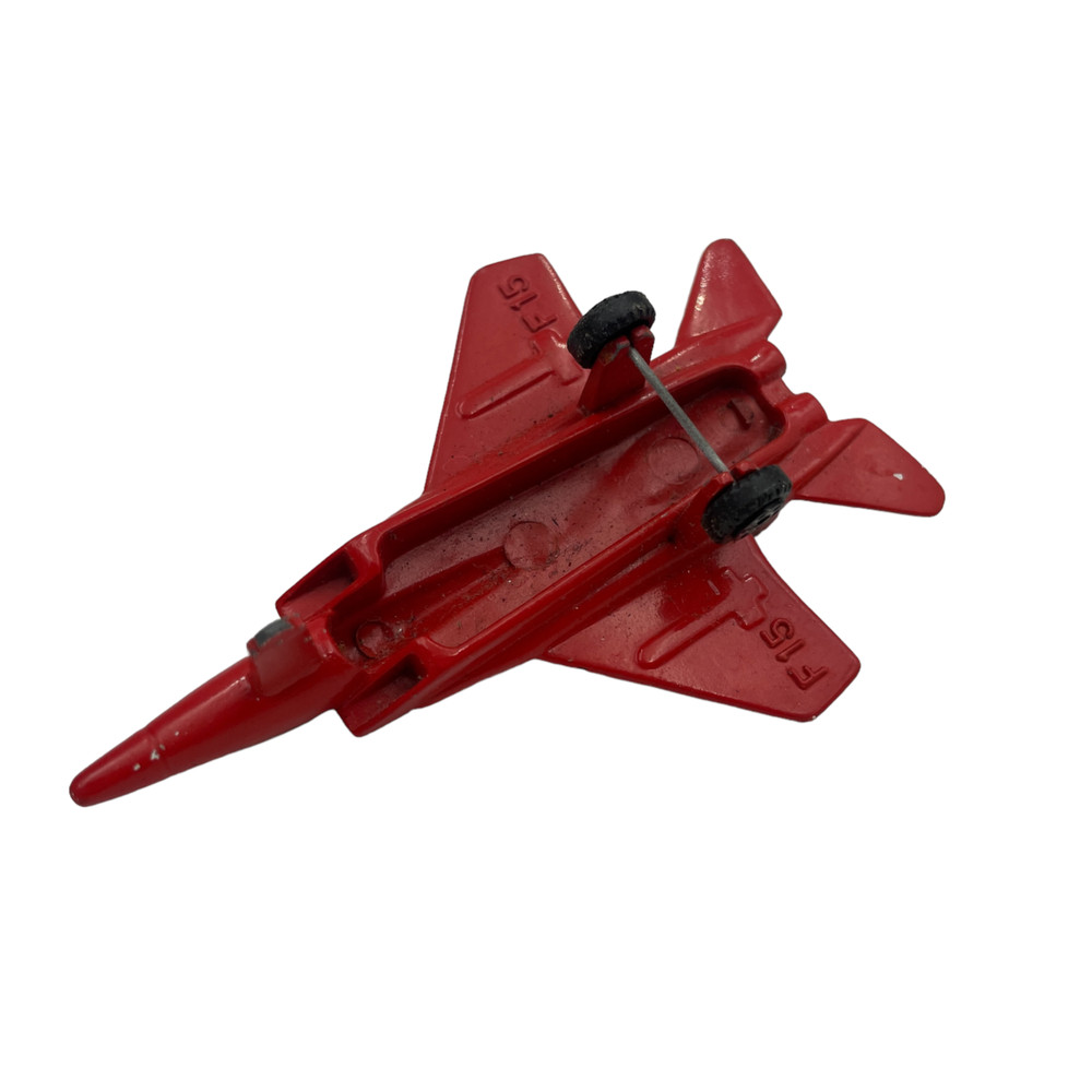 F15 Fighter Jet Red Diecast 8CM
