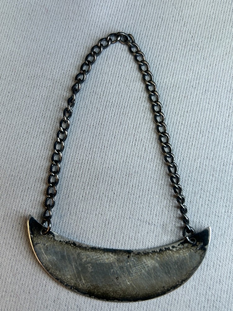 Vintage Sterling Silver Bourbon Decanter Label