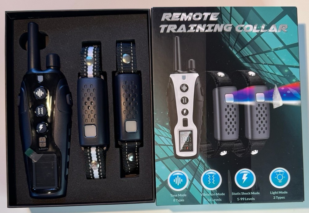 Remote Dog Training Collar with dual receivers.