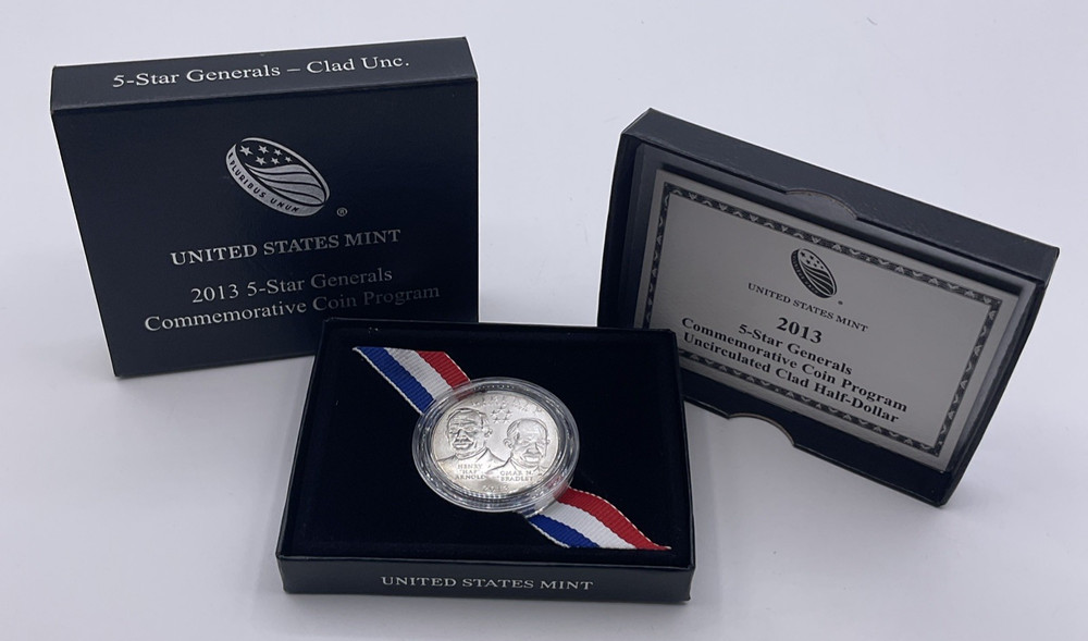 2013-D 5-Star Generals Commemorative Coin Program Uncirculated Clad Half Dollar