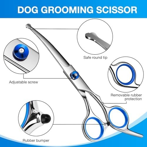 Dog grooming scissors curved trimming shears