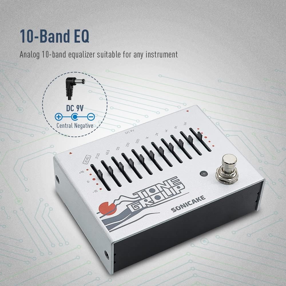 EQ Equalizer Guitar Effects Pedal Tone Group 10-Band