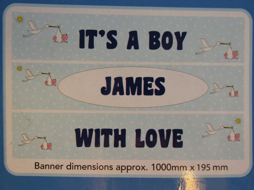 It's a Boy New Arrival Banner (Personalise yourself)