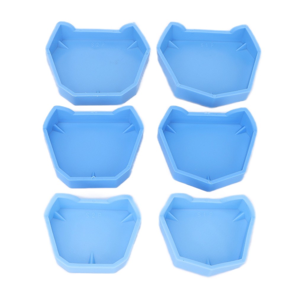 6pcs Dental Lab Model Base Silicone Dental Lab Loading Blue For Dentists