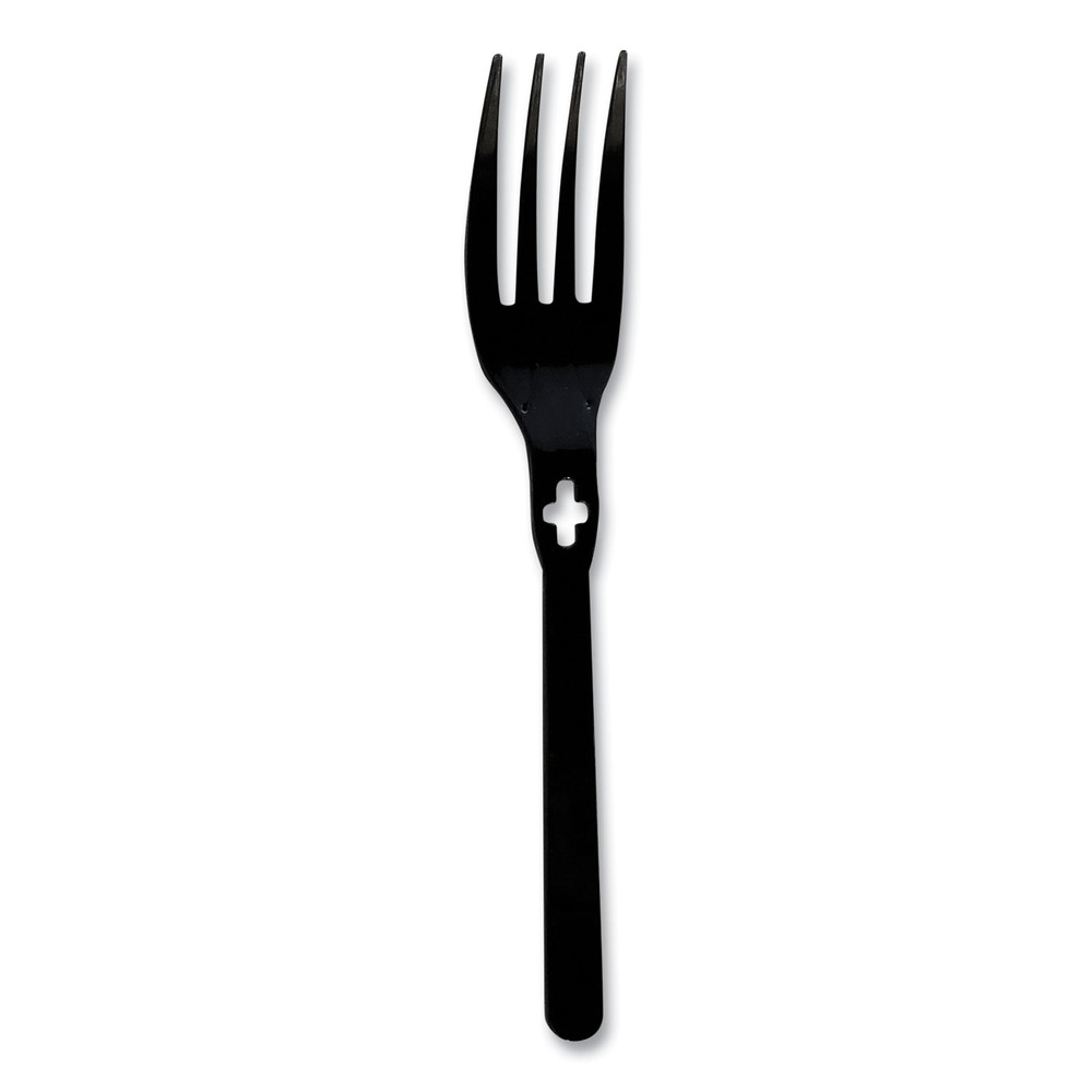 FORK WEGO POLYSTYRENE, FORK, BLACK, 1000/CARTON
