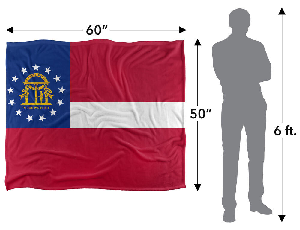 Georgia Flag Silky Touch Super Soft Throw Blanket, 50"x60"