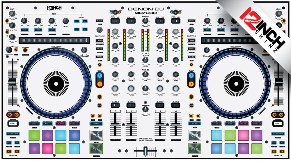 Denon MC7000 Skin white