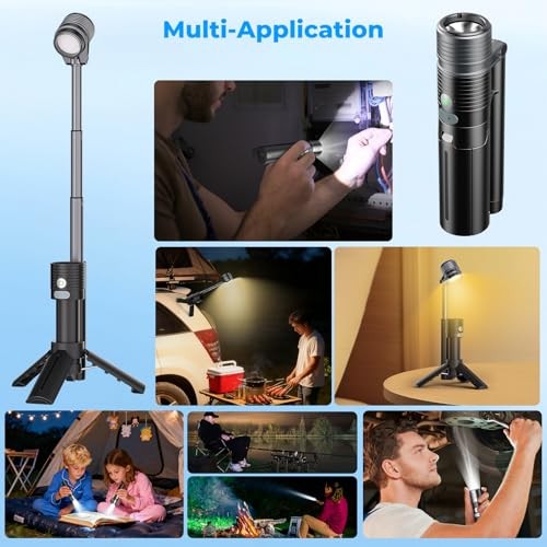 Flashlight Mini Camping Lights,4500mAh Rechargeable LED Bright Flash Light