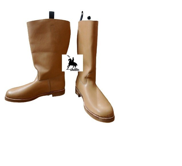German Marching Boots, Natural Leather , WW2 M39 Jackboot, All Sizes Available