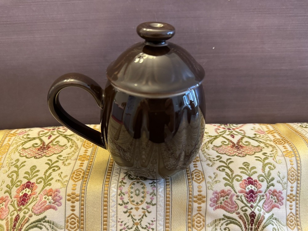 Teavana Brown Teacup Mug Infuser w/ Lid & Screen EUC