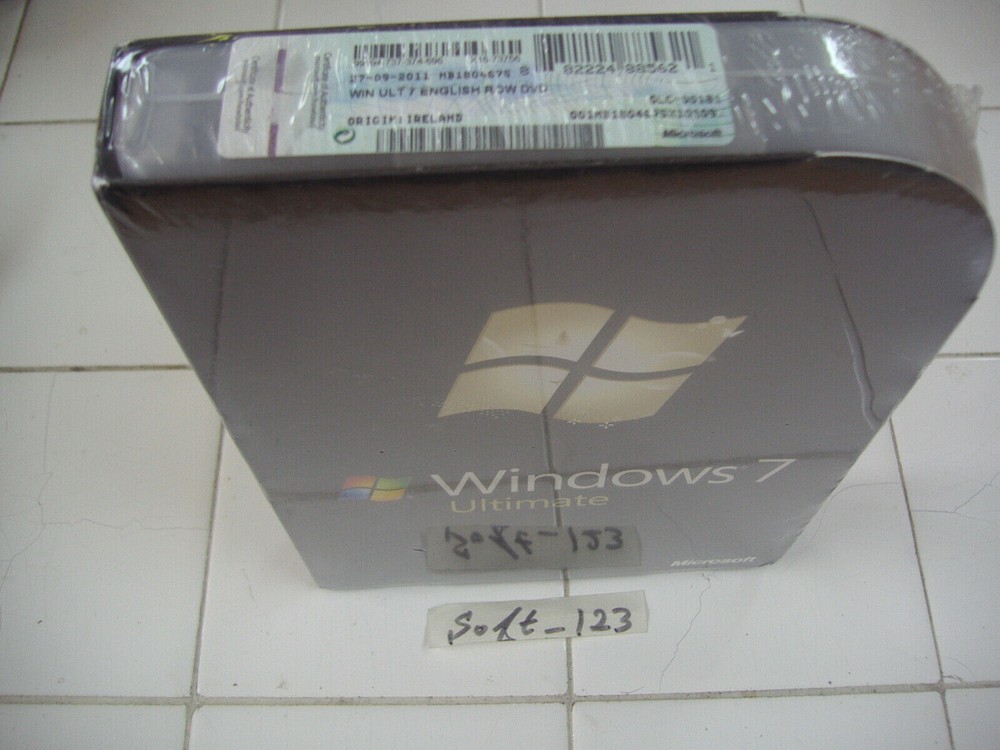 Microsoft Windows 7 Ultimate Full 32 & 64 Bit DVDs MS WIN =SEALED RETAIL BOX=