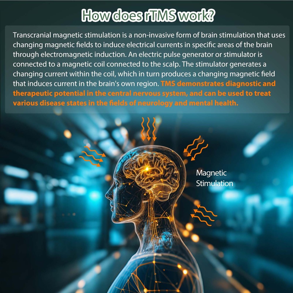 Portable rTMS Brain Stimulation System with Vibration Function for Focus Support