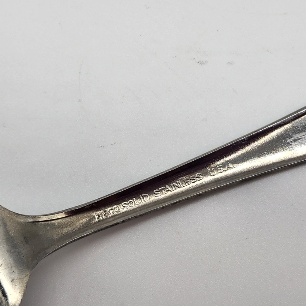 HBCo Everglo HEATHER Pattern Stainless Flatware 4 Dinner Forks USA