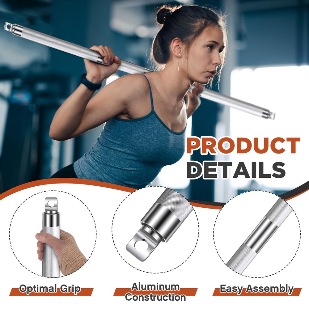 Aluminum Double Swivel Bar LAT Pull Down Bar Double Hook for Dual-Stack Funct...