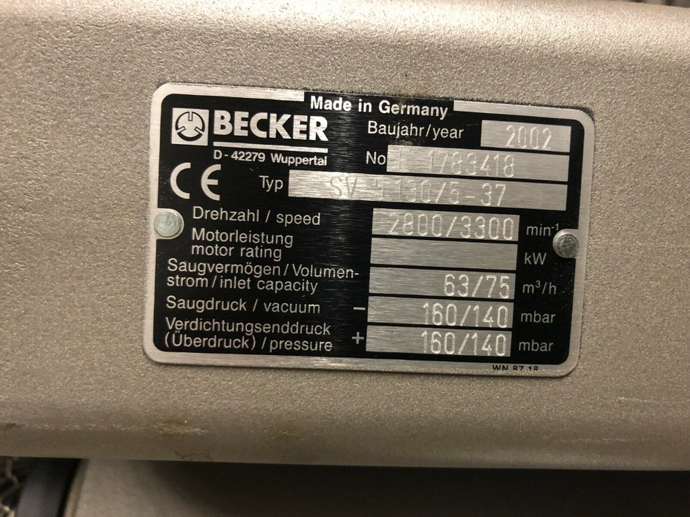 MORGANA DOCUFOLD FOLDER SCORER FOLDING BECKER VACUUM / COMPRESSOR PUMP