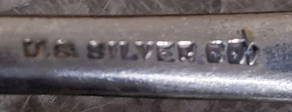 US Silver Co 8 Forks 7" Unknown Pattern