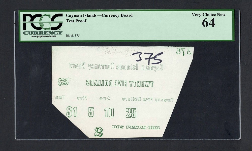 Cayman Islands - Vignette  Die Proof Test Proof Unciruclated