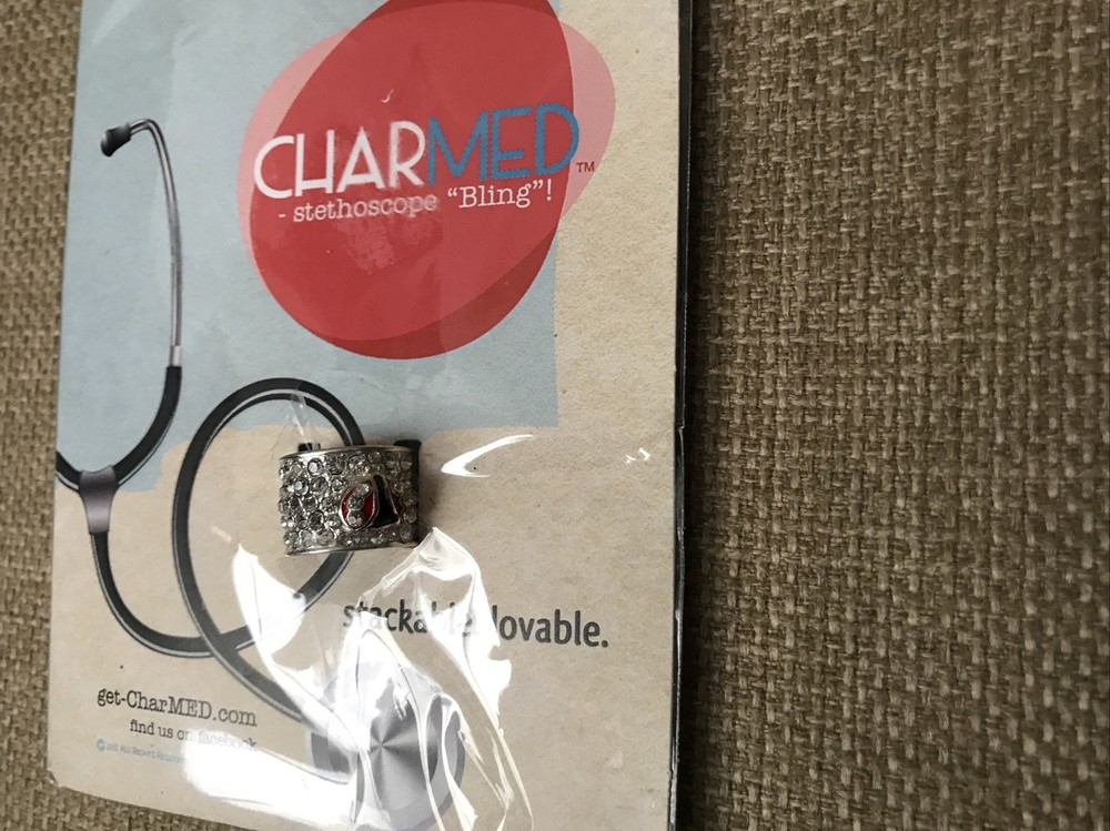 CharMED Stackable Personalize Stethoscope Bling Charm Ladybug NIP