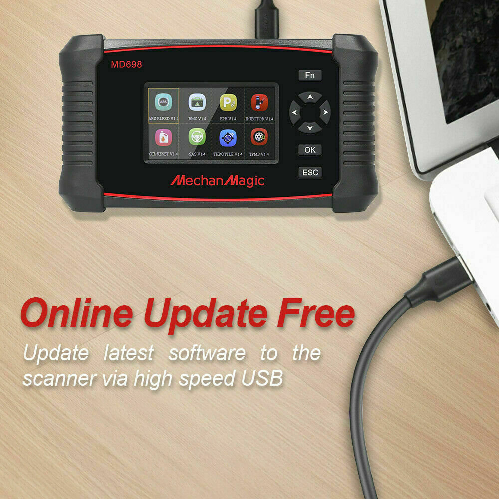 Bi-Directional Automotive Diagnostic Scan Tool Code Reader ABS All System MD698
