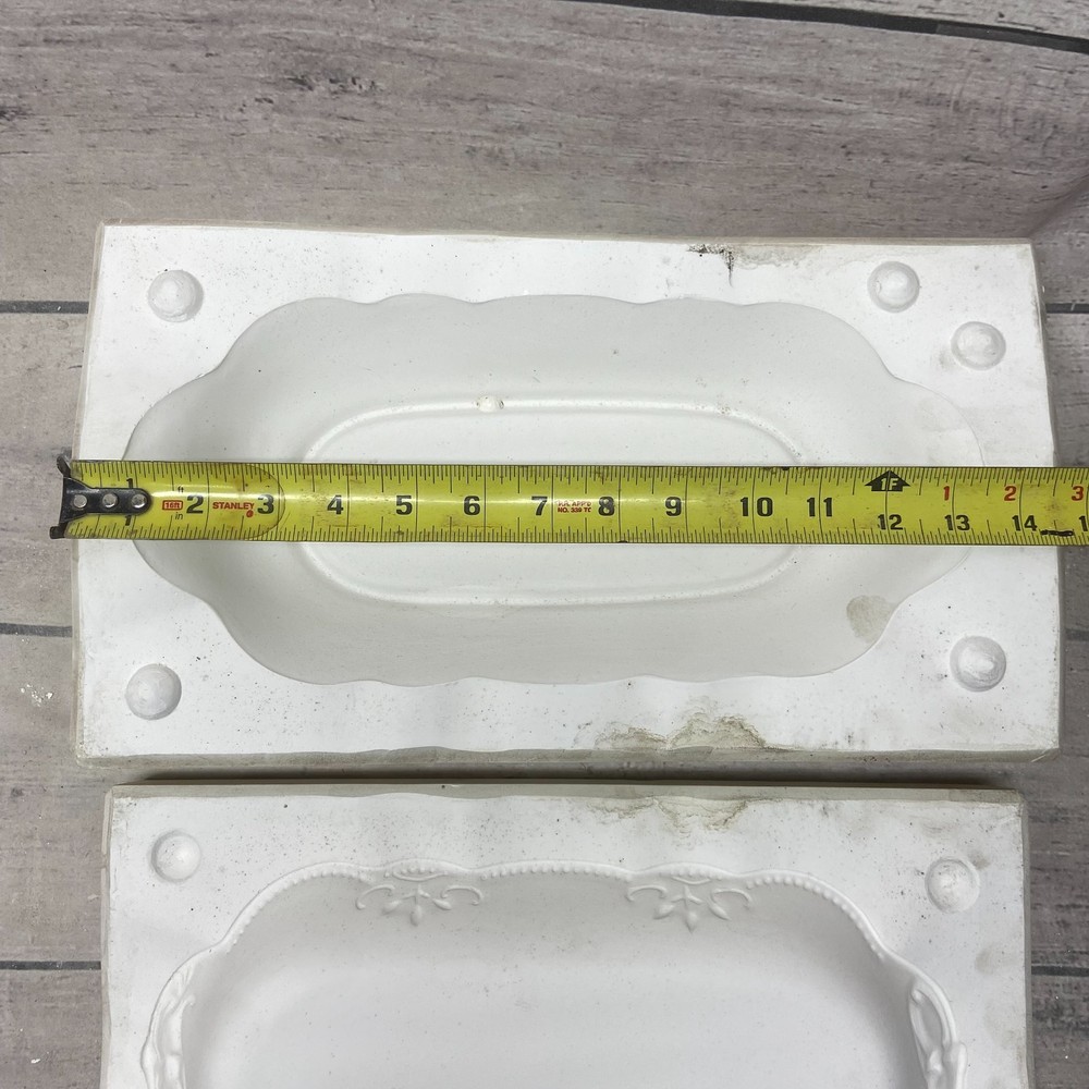 GEM Ceramic Casting Mold Oval Dish Bowl Trinket Tray #46
