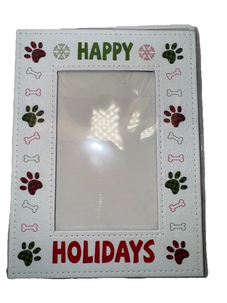 Pet Frame-Personalized Christmas Frame Leather Edge.