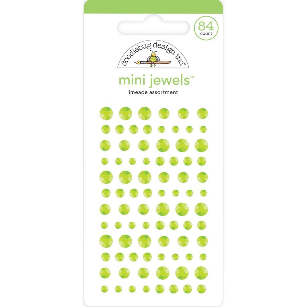 Crafts Doodlebug Mini Jewels Repeats Assorted Sizes Gems Bling Limeade Green