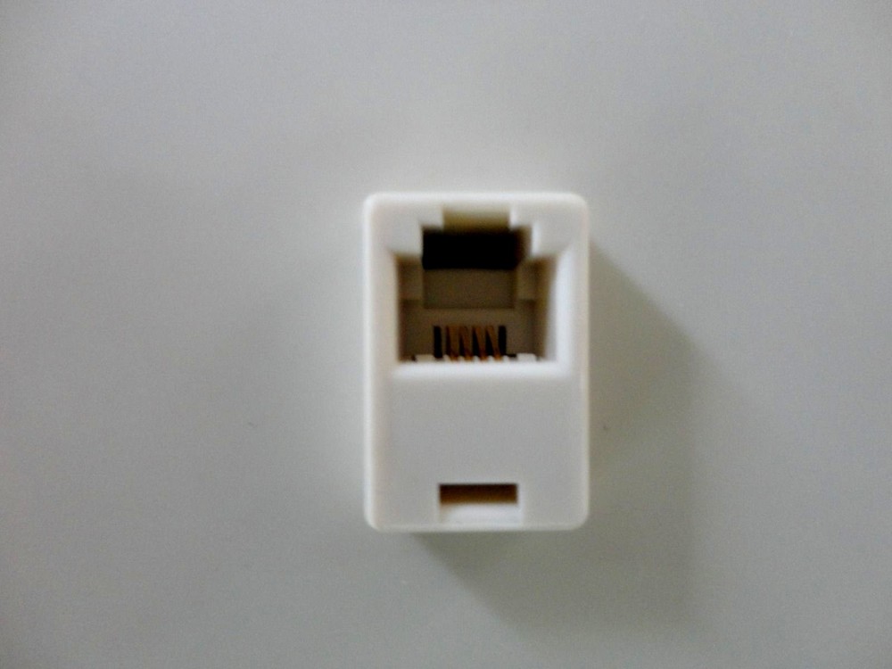 Modular Phone Jack Wall Plate Surface Mount 4 Wire Flush Telephone, Ivory