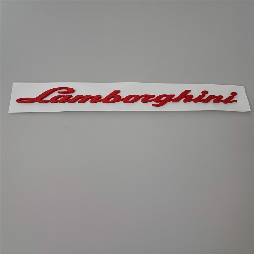 18-22 Lamborghini URUS Matte Red Badge Rear URUS Logo Script Lettering Emblem