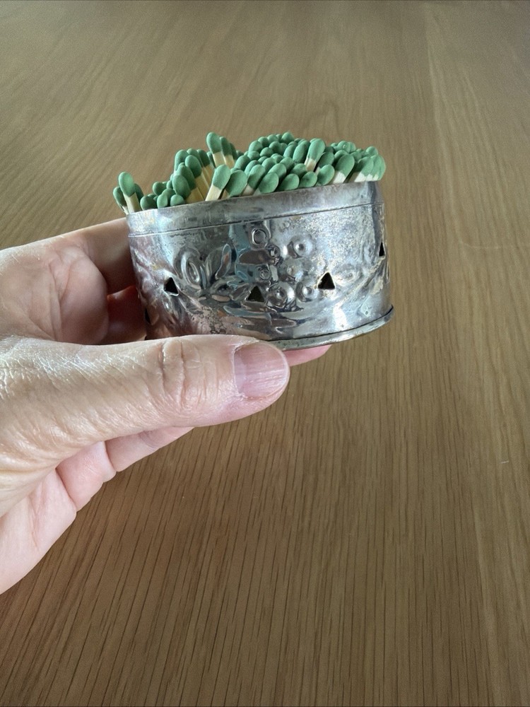 Vintage Silver Plated Match Holder