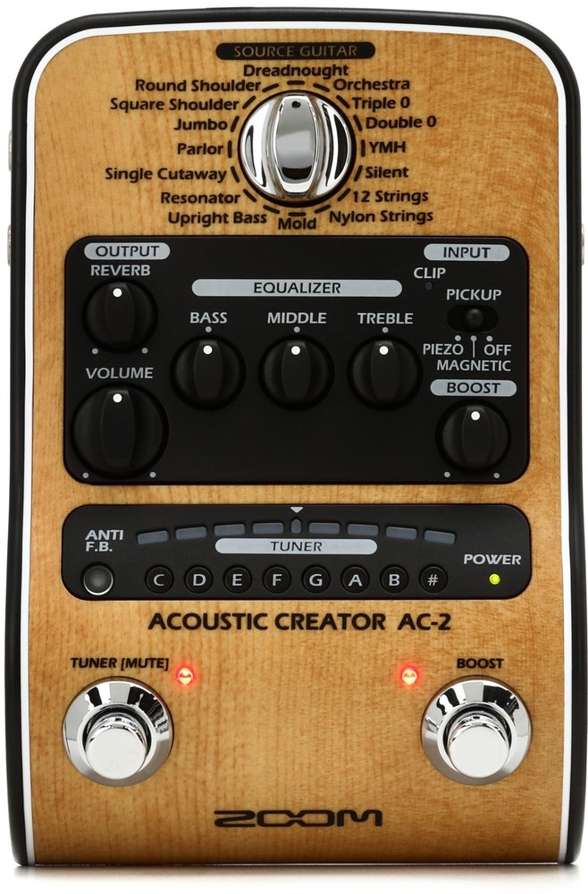 Zoom AC-2 Acoustic Creator - Enhanced Direct Box (3-pack) Bundle