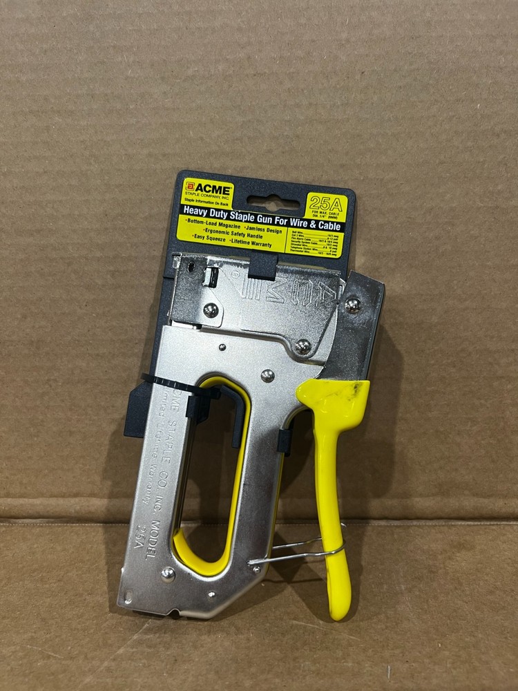 Acme 25A Cable Stapler, Bottom-Load, 1/4" Crown