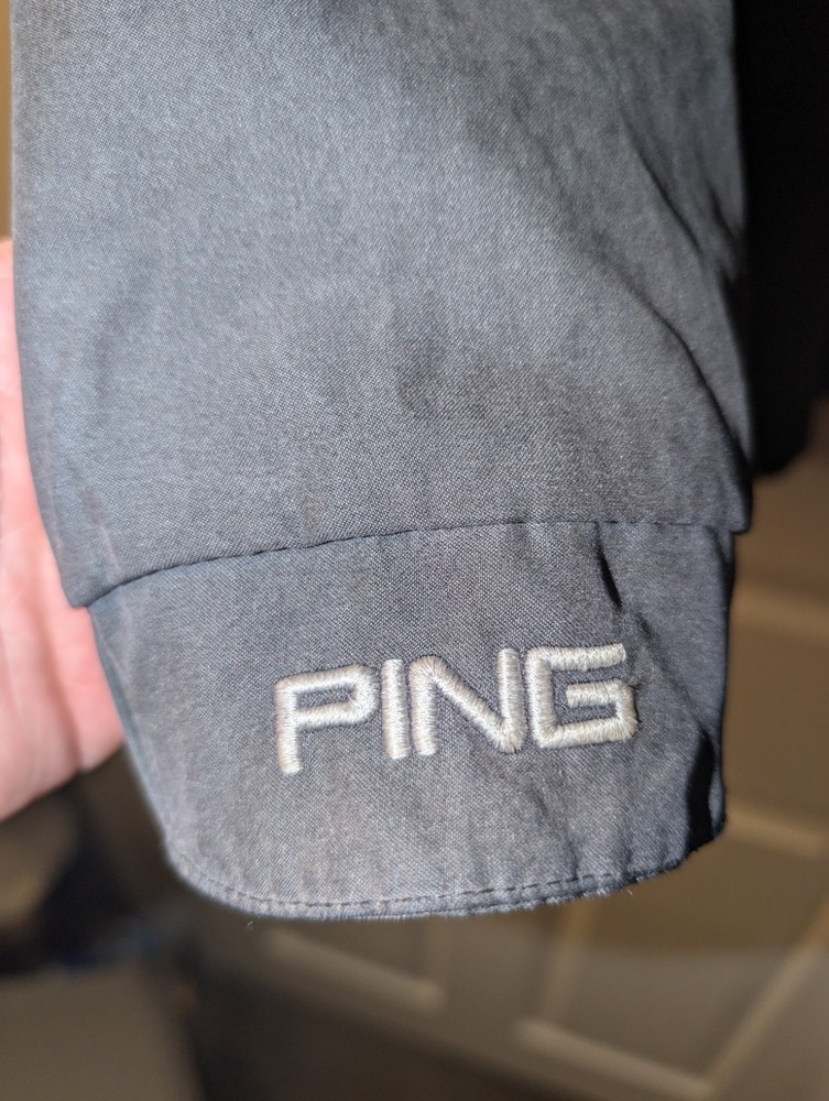 Ping Size Large 1/2 Zip Jacket/ Shower Pullover Good Condition Dark Grey/Black