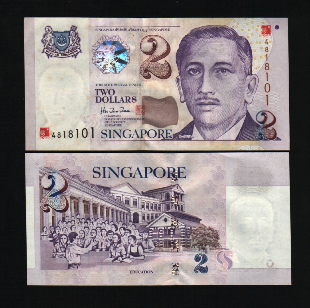 SINGAPORE 2 DOLLARS P-45 2000 x 100 Pcs Lot BUNDLE COMMEMORATIVE UNC Y2K NOTE