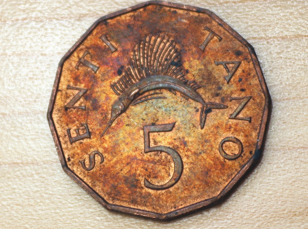 1974 Tanzania 5 Senti Sailfish